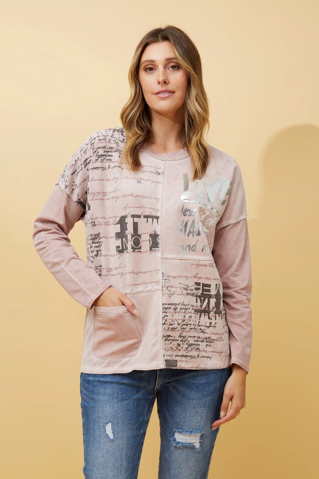 TIVOLI GRAPHIC FOIL PRINT TOP