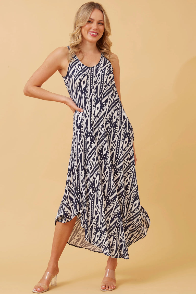 UMBRELLA IKAT MIDI DRESS – Carla Milani