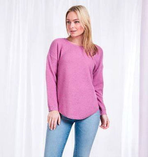 DARYL CURVED HEM KNIT JUMPER