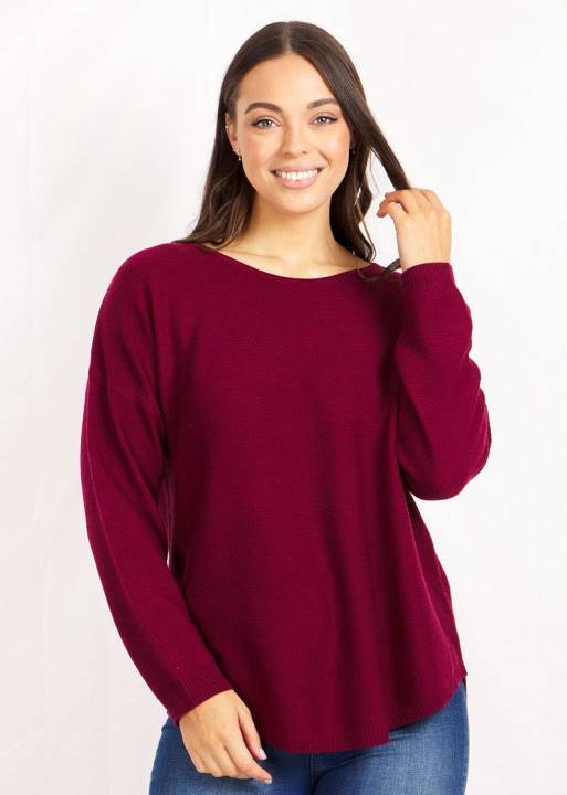 DARYL CURVED HEM KNIT JUMPER