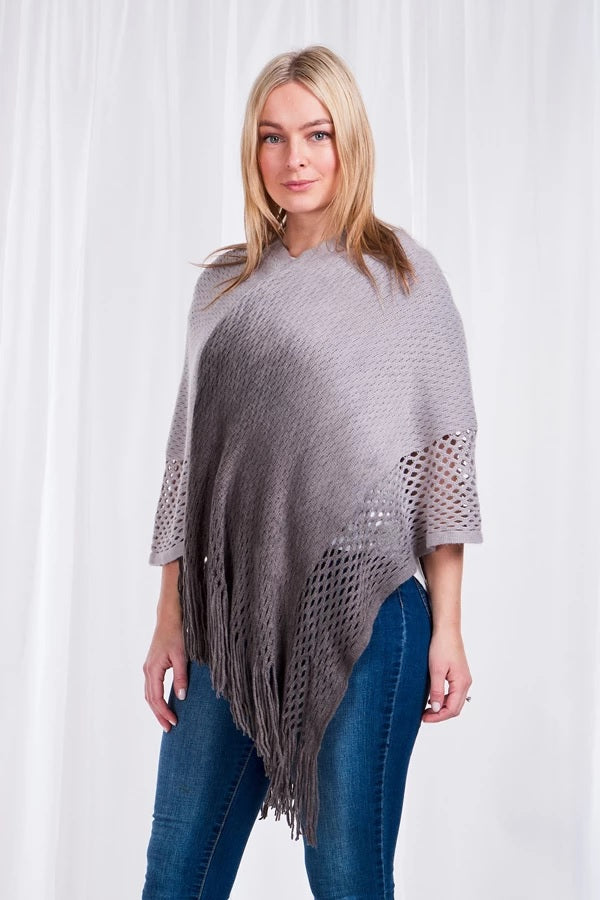 Poncho with Fringe