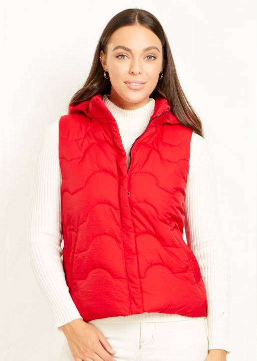 Puffer Vest With Hoody