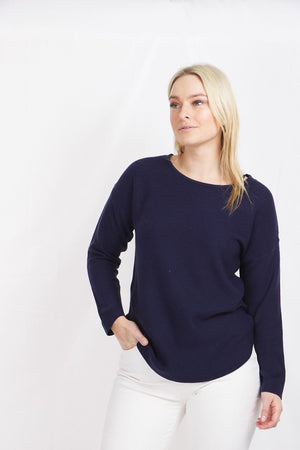 DARYL CURVED HEM KNIT JUMPER