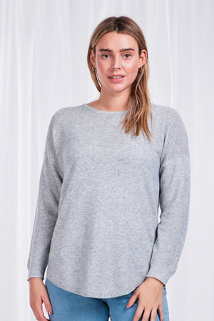 DARYL CURVED HEM KNIT JUMPER