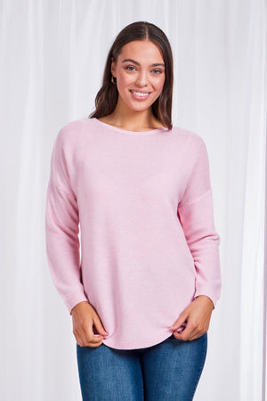 DARYL CURVED HEM KNIT JUMPER