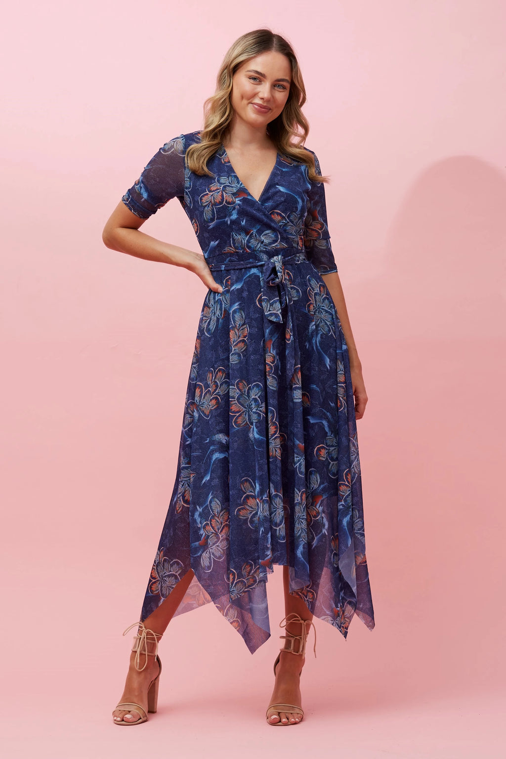 LUELLA FLORAL MIDI DRESS